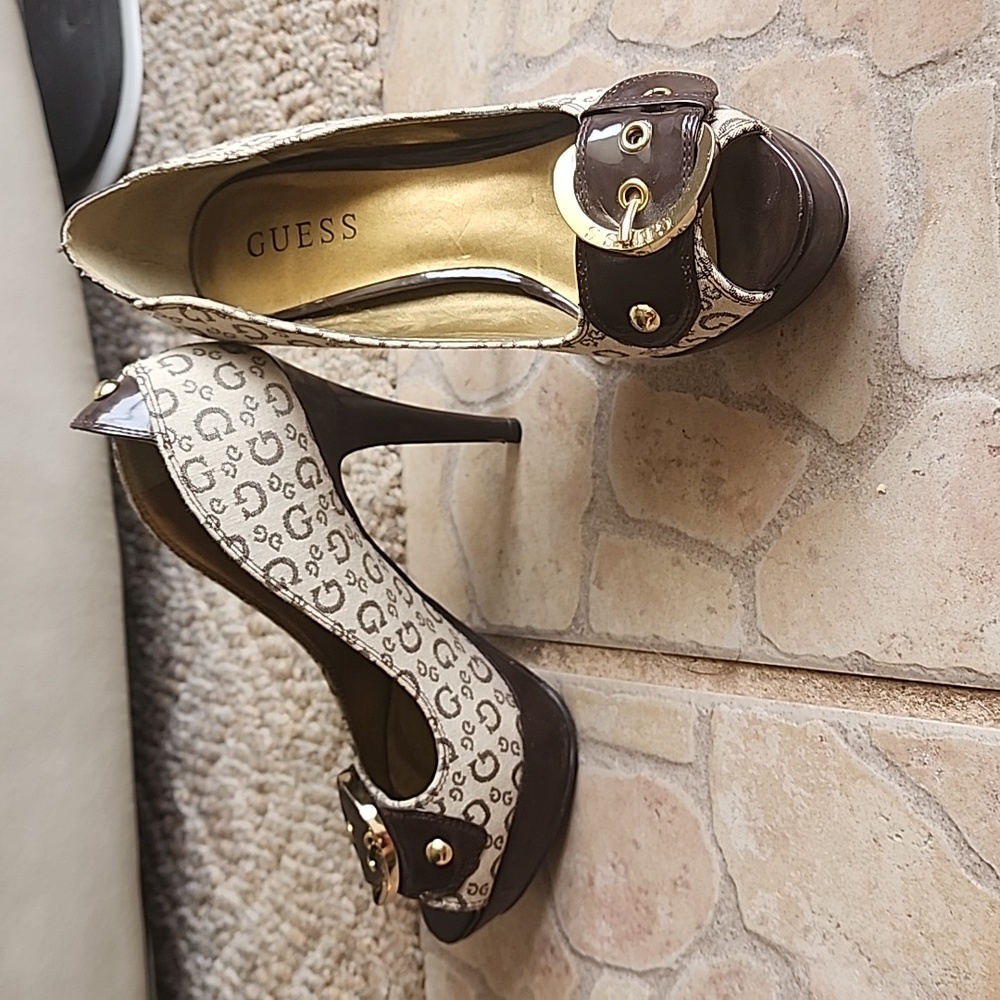 Guess brown heels